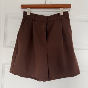 Women’s Brown Tailored Shorts